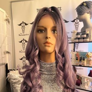 Beautiful HD lace front human blend unit. 13 x 6 ventilated area w/HD lace.